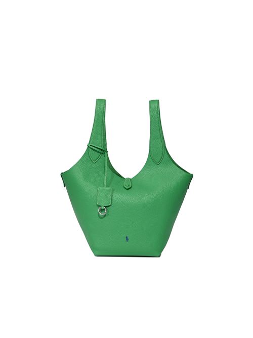 Borsa Tote in pelle con ricamo Polo Pony Green POLO RALPH LAUREN | 428938031010